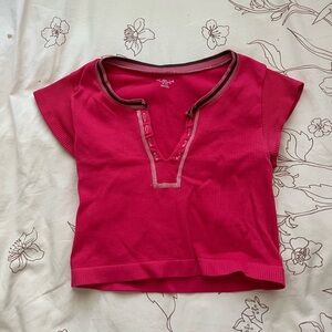 Urban Outfitters Hot Pink Baby Tee